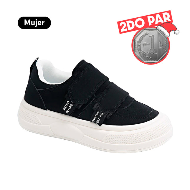 Zapatillas Mujer Nuba Negro Moqenko