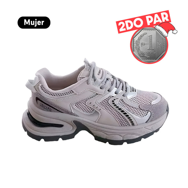 Zapatillas Mujer Azura Gris Moqenko