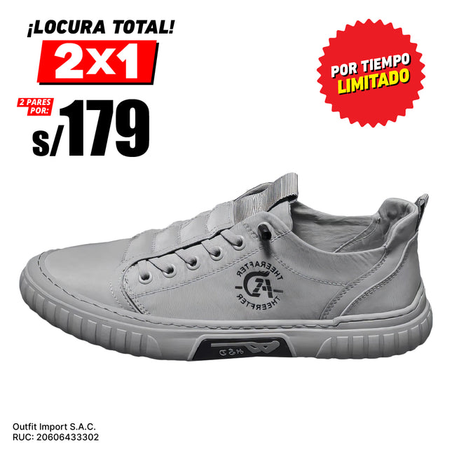 Zapatillas Hombre Toronto Gris Moqenko