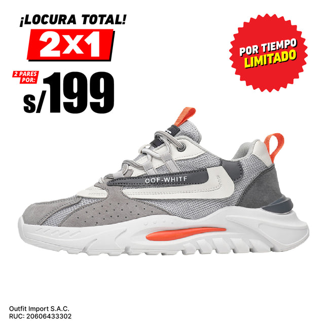 Zapatillas Hombre Kabul Gris Moqenko