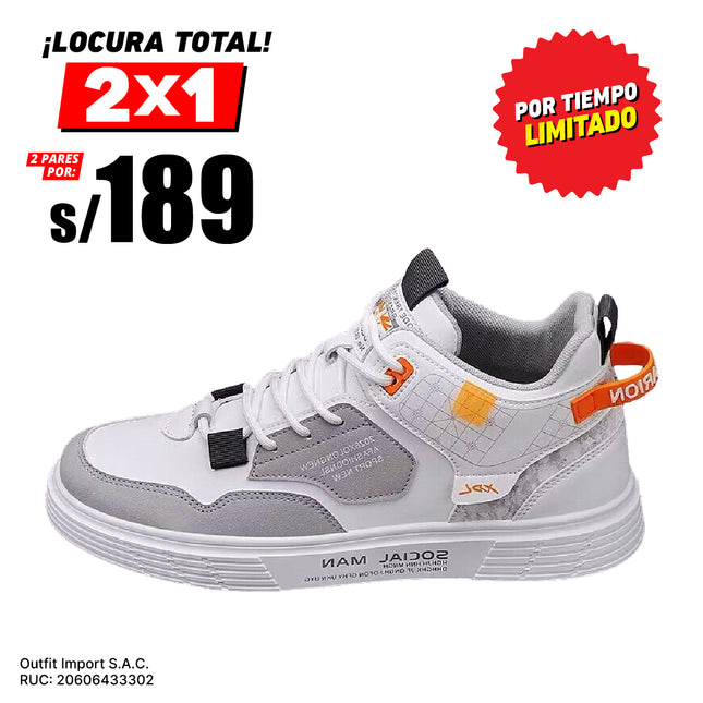 Zapatillas Hombre Nativo Blanco Moqenko