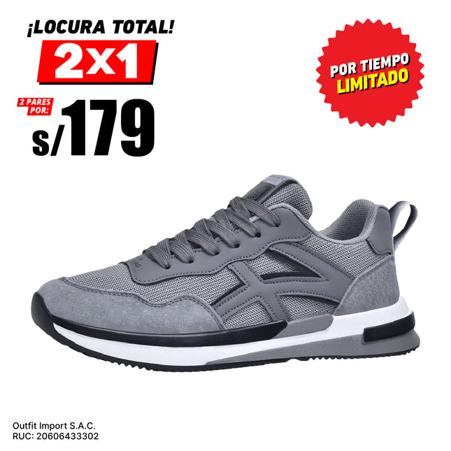 Zapatillas Hombre Brody Gris Moqenko