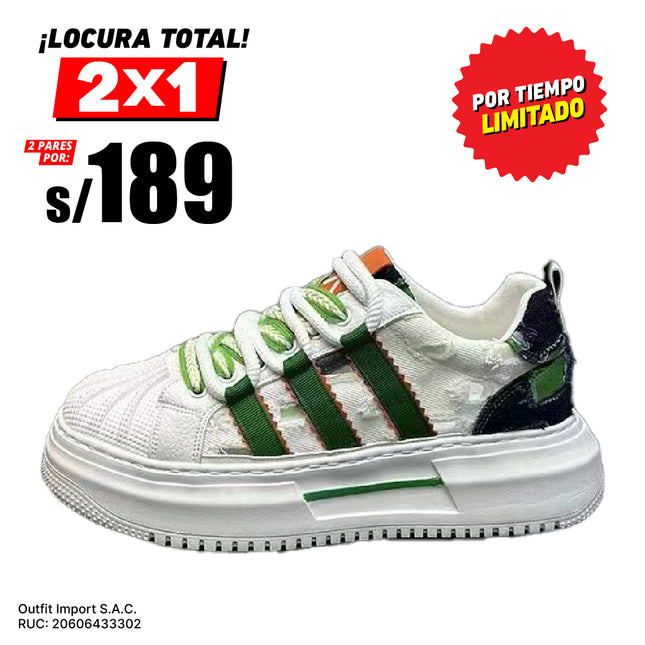 Zapatillas Mujer Mapi Verde Moqenko