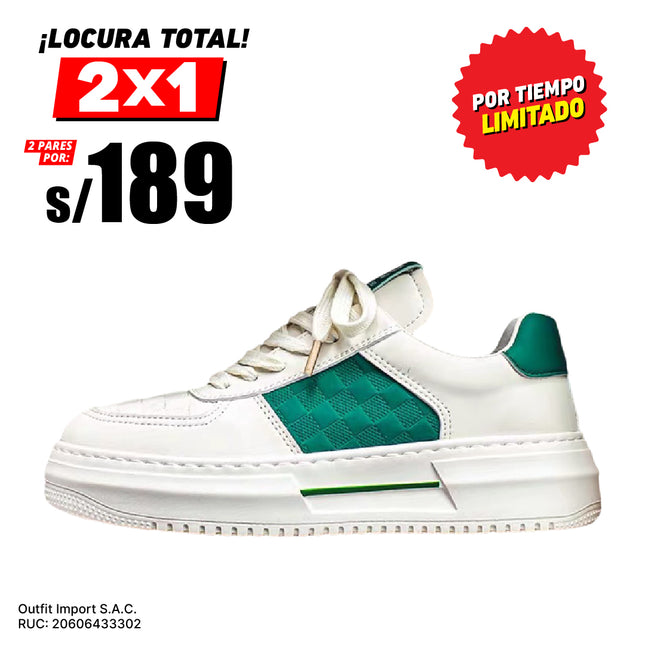 Zapatillas Hombre Devoll Verde Moqenko