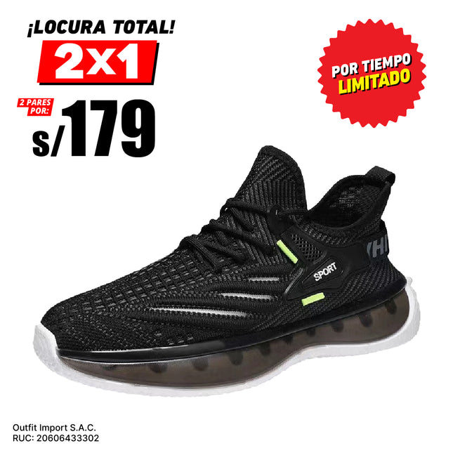 Zapatillas Hombre Joao Sport Negro Moqenko