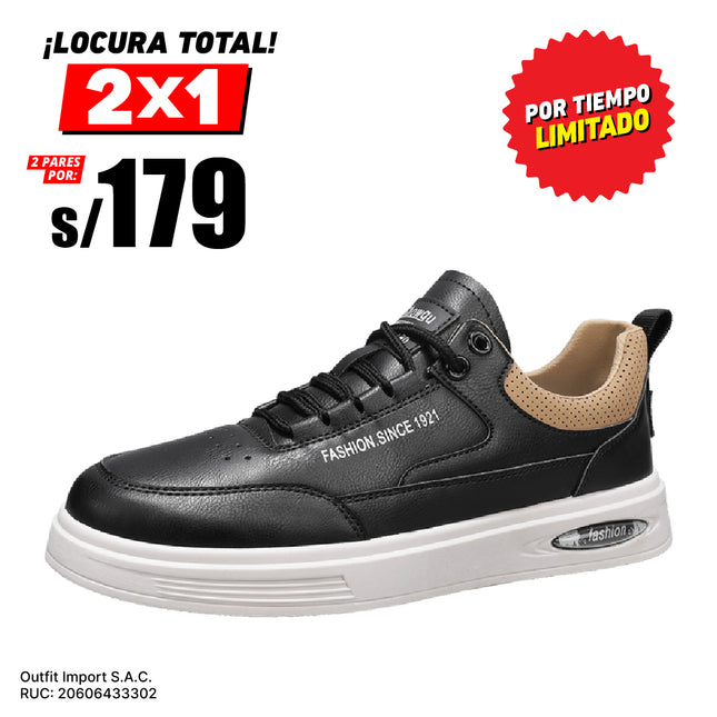 Zapatillas Hombre Ribe Negro Moqenko