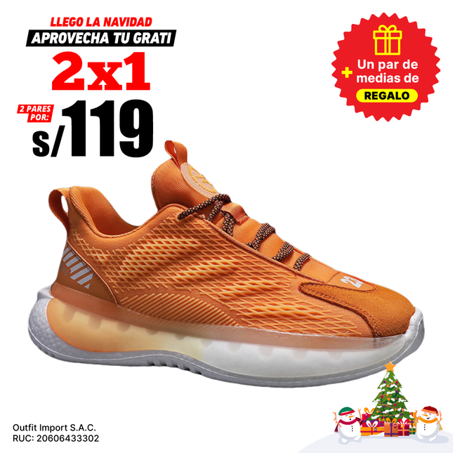 Zapatillas Hombre Spring Naranja Moqenko