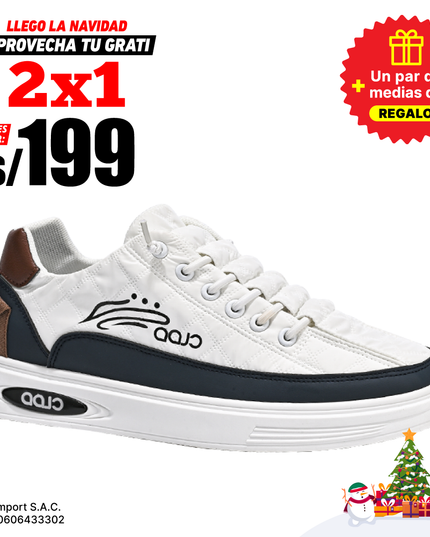 Zapatillas Hombre Gales Blanco Moqenko