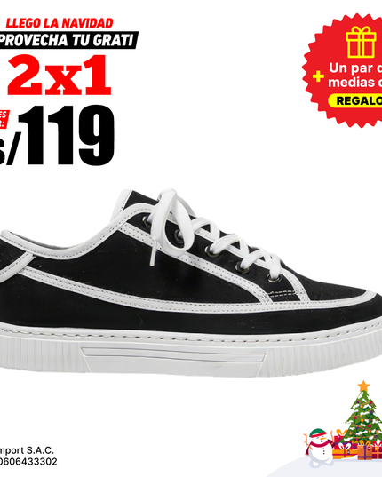 Zapatillas Hombre Tezino Negro Moqenko