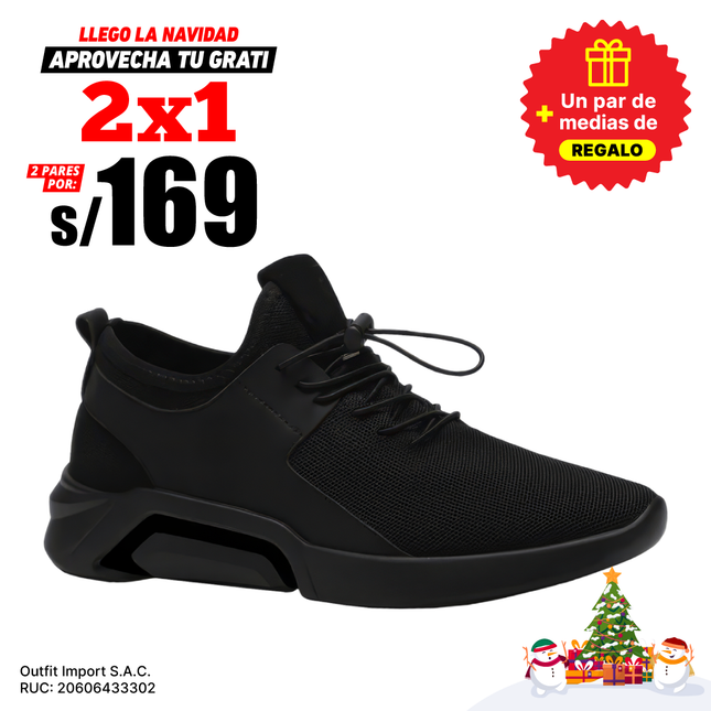 Zapatillas Hombre Mongar Negro Moqenko