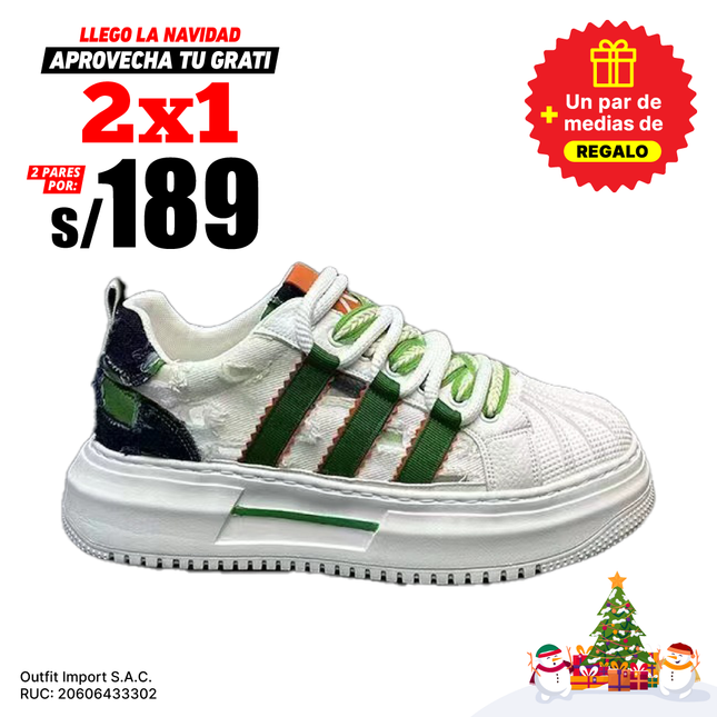 Zapatillas Mujer Mapi Verde Moqenko