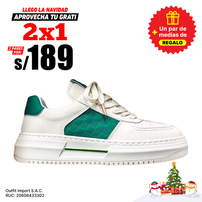 Zapatillas Hombre Devoll Verde Moqenko