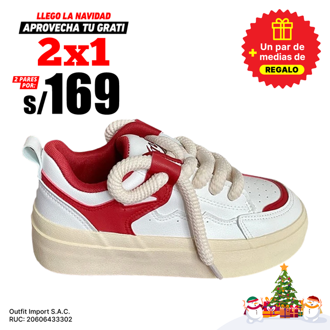 Zapatillas Mujer Nobul Rojo Moqenko