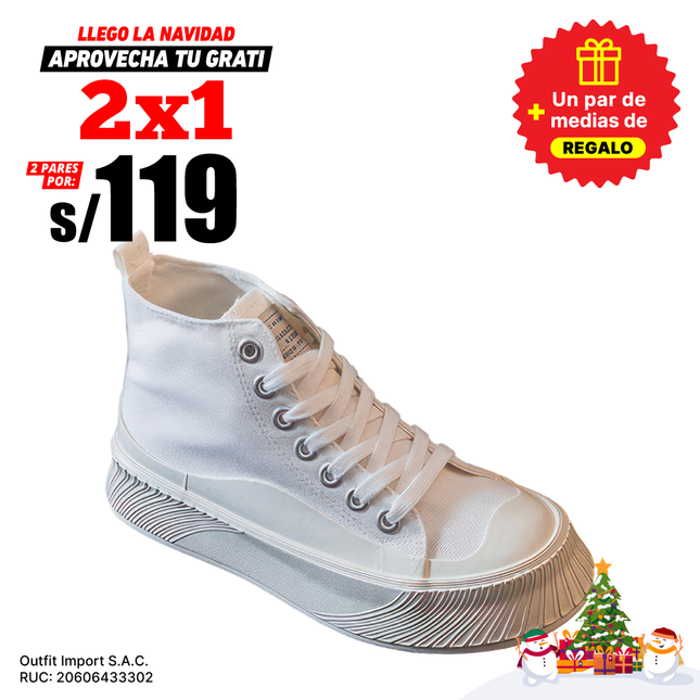 Zapatillas Mujer Felice Blanco Moqenko