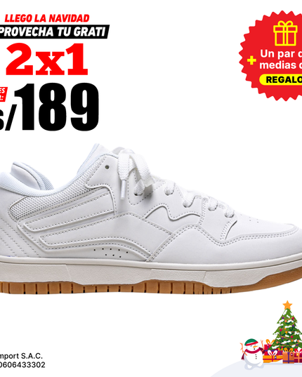 Zapatillas Hombre Aquiles Blanco Moqenko