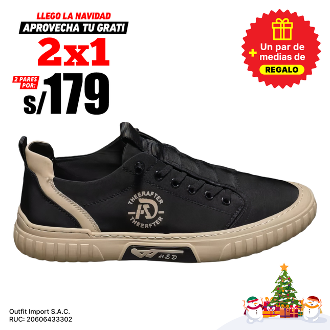 Zapatillas Hombre Toronto Negro Moqenko