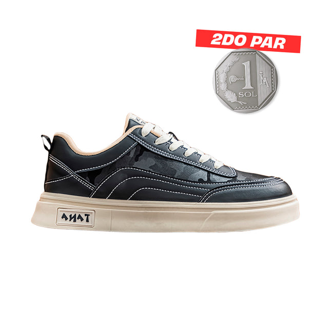 Zapatillas Hombre Tanos Negro Moqenko