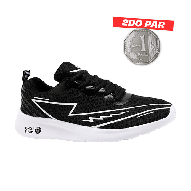Zapatillas Hombre Long Negro Moqenko