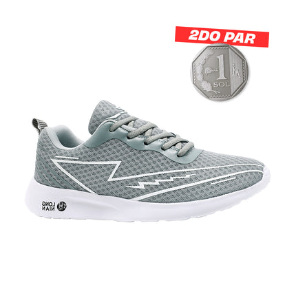 Zapatillas Hombre Long Gris Moqenko