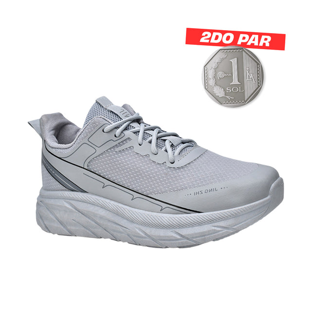 Zapatillas Hombre Jing Gris Moqenko