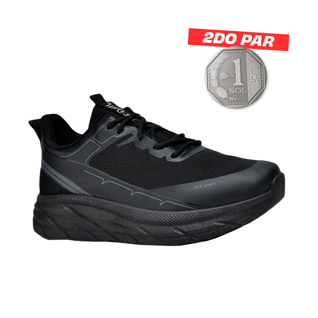 Zapatillas Hombre Jing Negro Moqenko