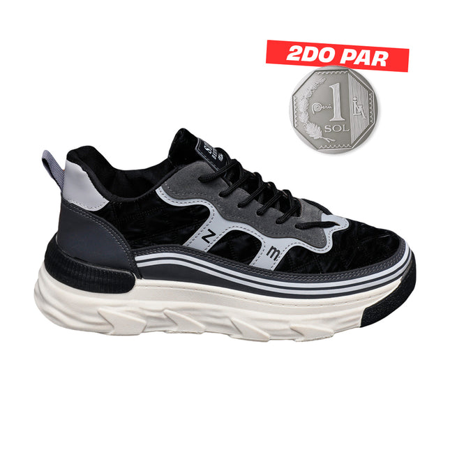Zapatillas Hombre Bertovi Negro Moqenko