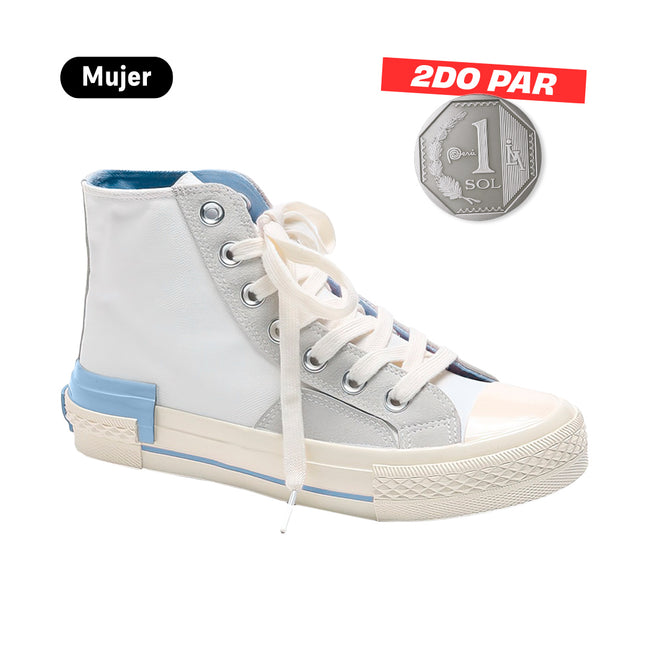 Zapatillas Mujer Tokio Azul Moqenko