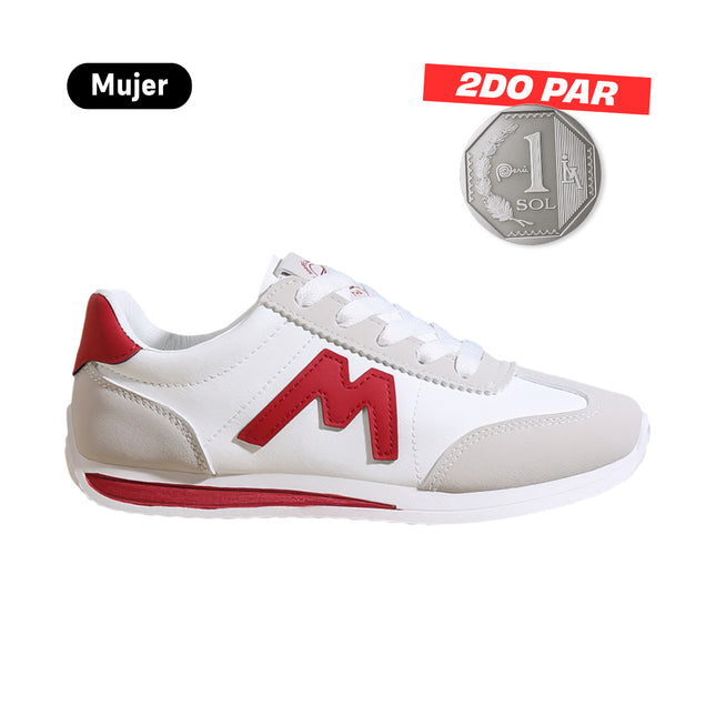 Zapatillas Mujer Yeda Rojo Moqenko