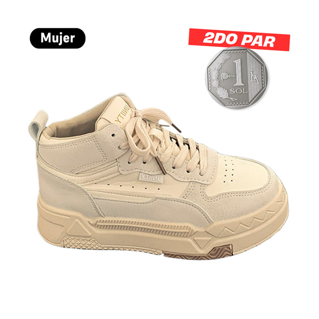 Zapatillas Mujer Uniity Biege Moqenko