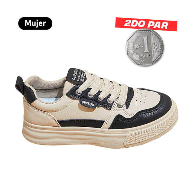 Zapatillas Mujer Peifu Negro Moqenko