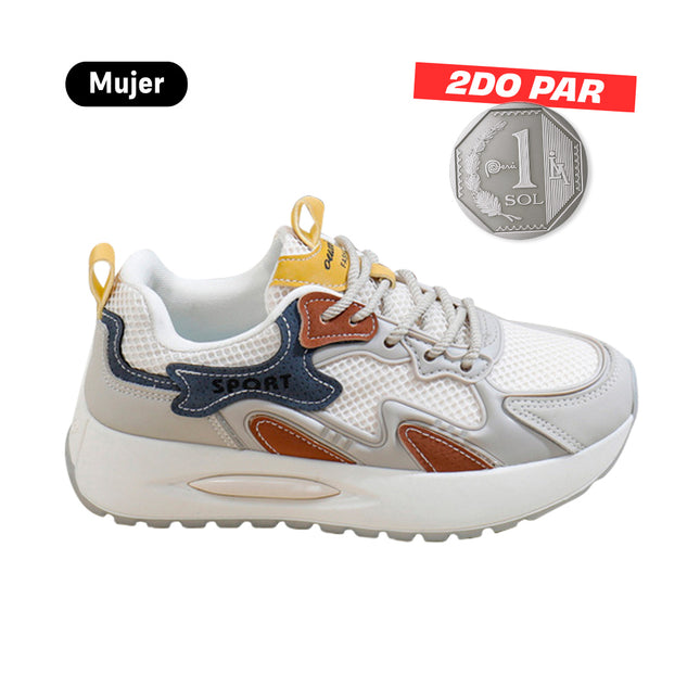 Zapatillas Mujer Aurora Gris Moqenko