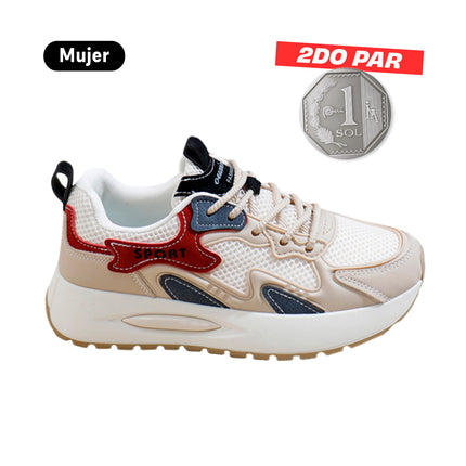 Zapatillas Mujer Aurora Khaki Moqenko