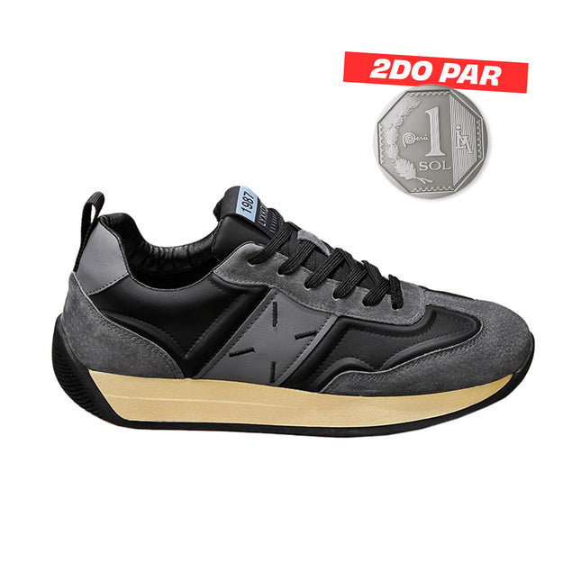 Zapatillas Hombre Denim Gris Moqenko