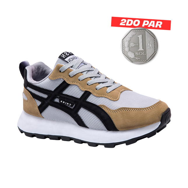 Zapatillas Hombre Pibu Marron Moqenko