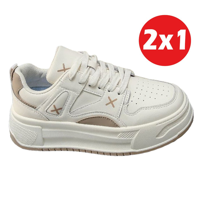 Zapatillas Mujer Nova Biege PV Moqenko