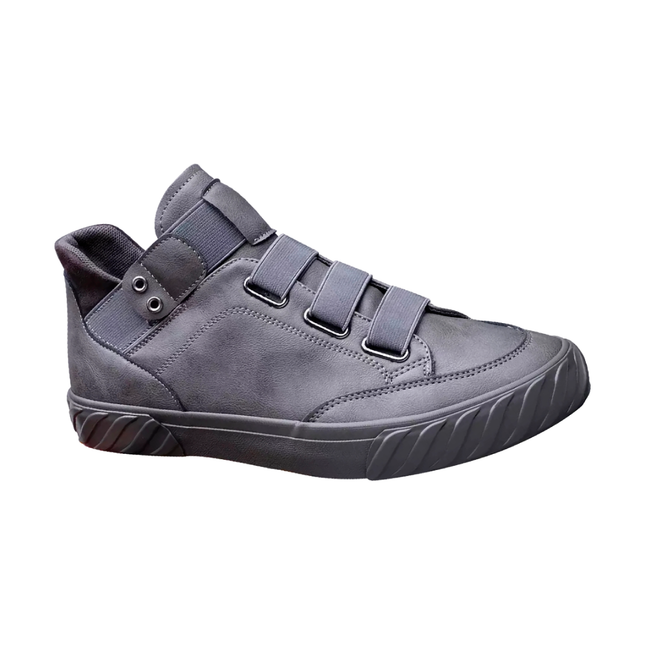 Zapatillas Hombre Pure Leather Gris Moqenko