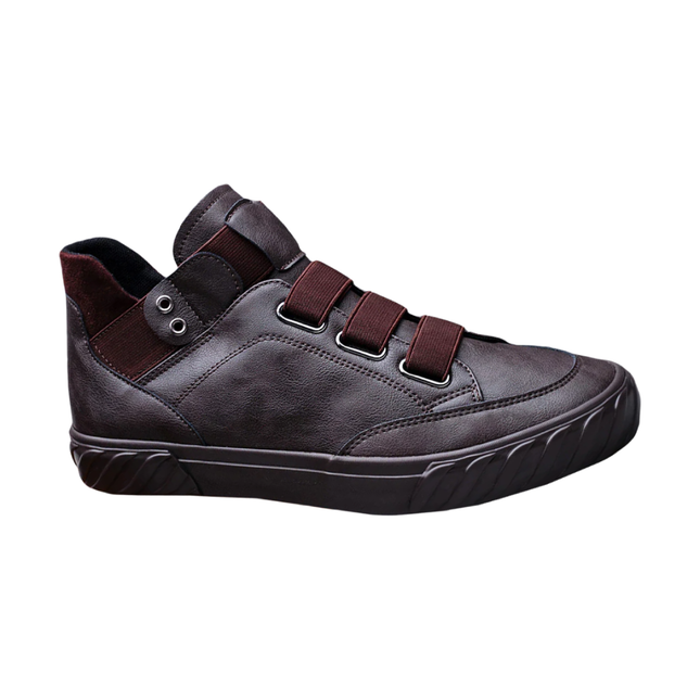 Zapatillas Hombre Pure Leather Café Moqenko