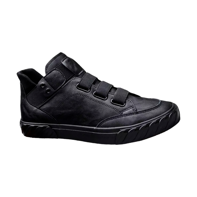 Zapatillas Hombre Pure Leather Negro Moqenko