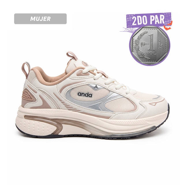 Zapatillas Mujer Anda Beige