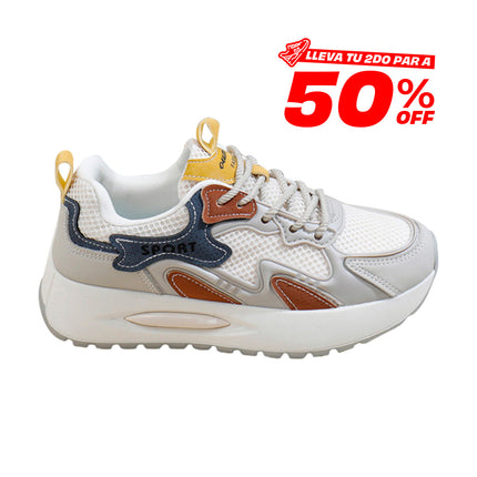 Zapatillas Mujer Aurora Gris Moqenko
