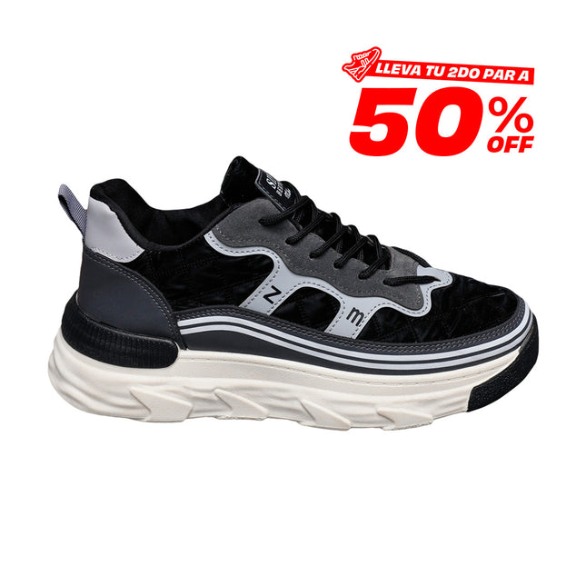 Zapatillas Hombre Bertovi Negro Moqenko
