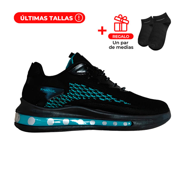 Zapatillas Hombre Gali Negro/Azul Moqenko – Últimos pares