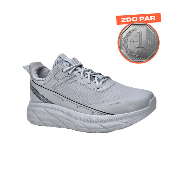Zapatillas Hombre Jing Gris Moqenko