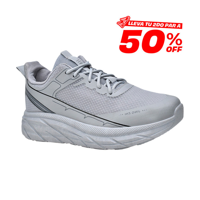 Zapatillas Hombre Jing Gris Moqenko