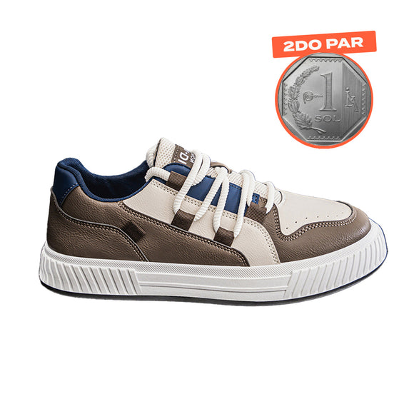 Zapatillas Hombre Kraft Marron Moqenko