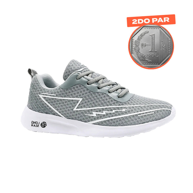 Zapatillas Hombre Long Gris Moqenko