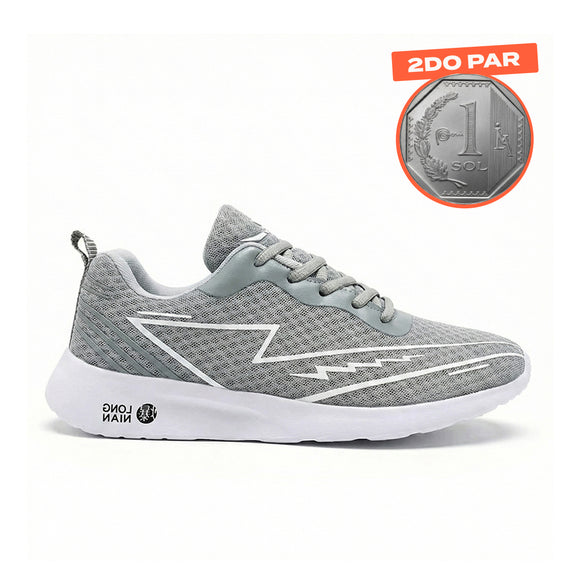 Zapatillas Hombre Long Gris Moqenko