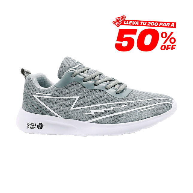 Zapatillas Hombre Long Gris Moqenko