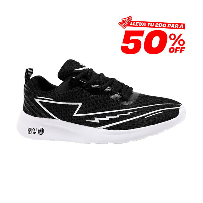 Zapatillas Hombre Long Negro Moqenko