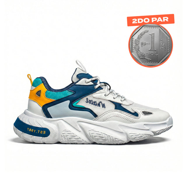 Zapatillas Hombre Multix Azul Moqenko